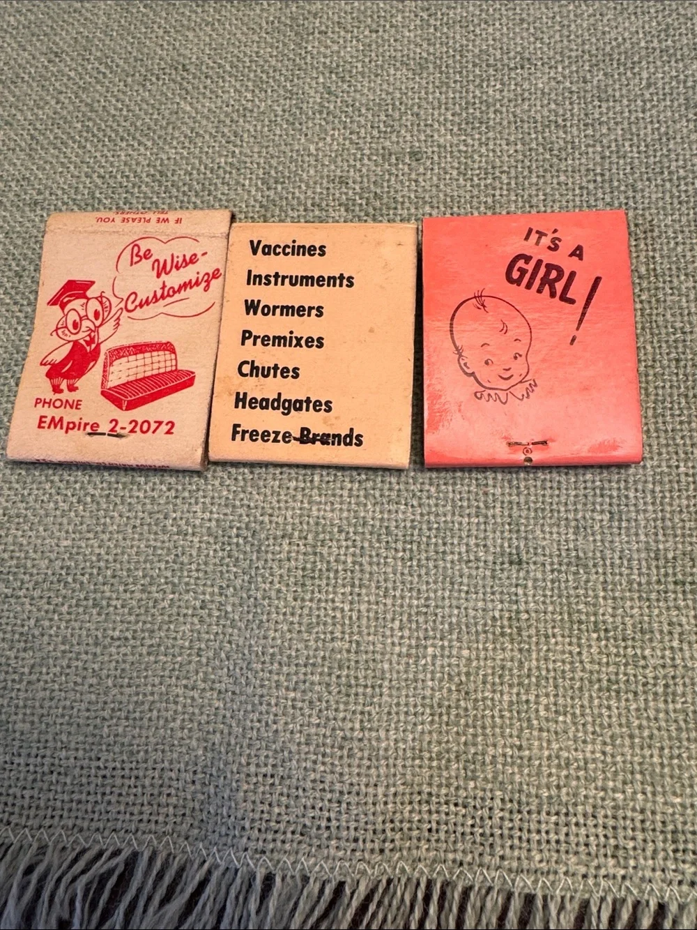 DIY Project. -Vintage Matchbook Lot with five additional matchbooks free 🆓